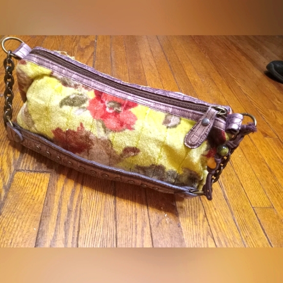 90s VINTAGE FairyGrunge Velvet mini bag! Authentic SAKATA STUDIOS - Picture 3 of 4